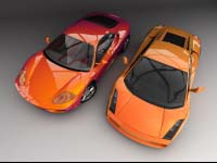 Lamborghini gallagro & ferrari modena